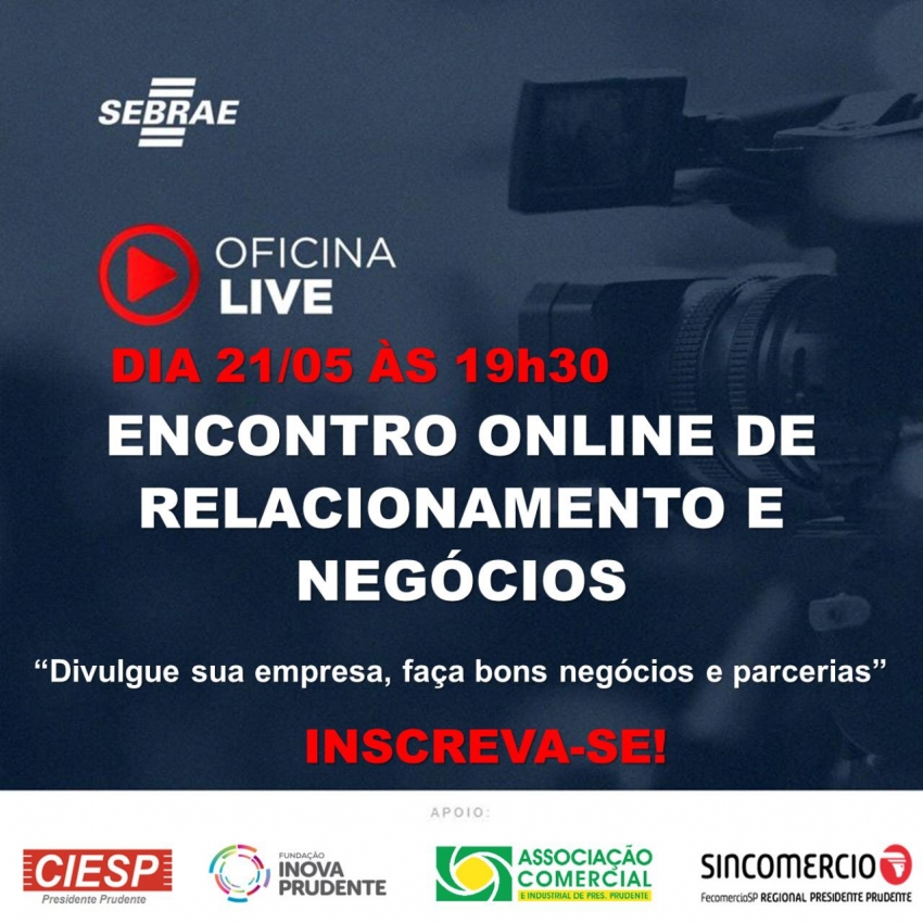 Encontro online promoverá networking entre empresários da região