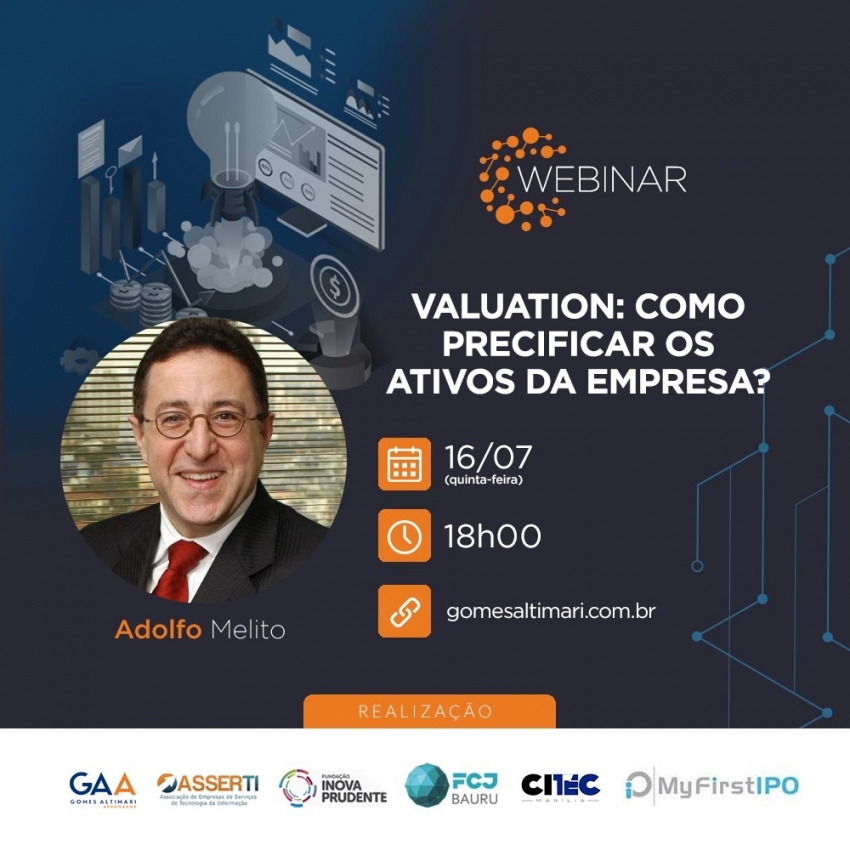 Webinar apoiada pela Inova abordará precificação de ativos em uma empresa