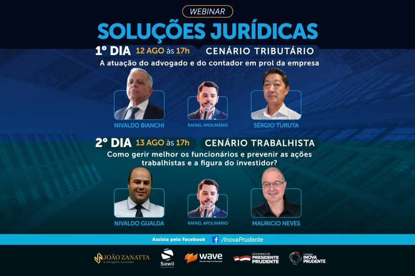 Webinar apoiada pela Inova abordará soluções jurídicas para empresários