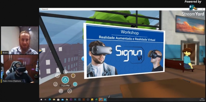 Workshop de Realidade Virtual e Aumentada destaca possibilidades de uso do app AltSpaceVR