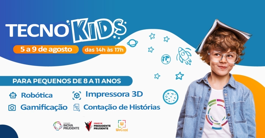 Oficina de Férias TecnoKids abre inscrições para Julho