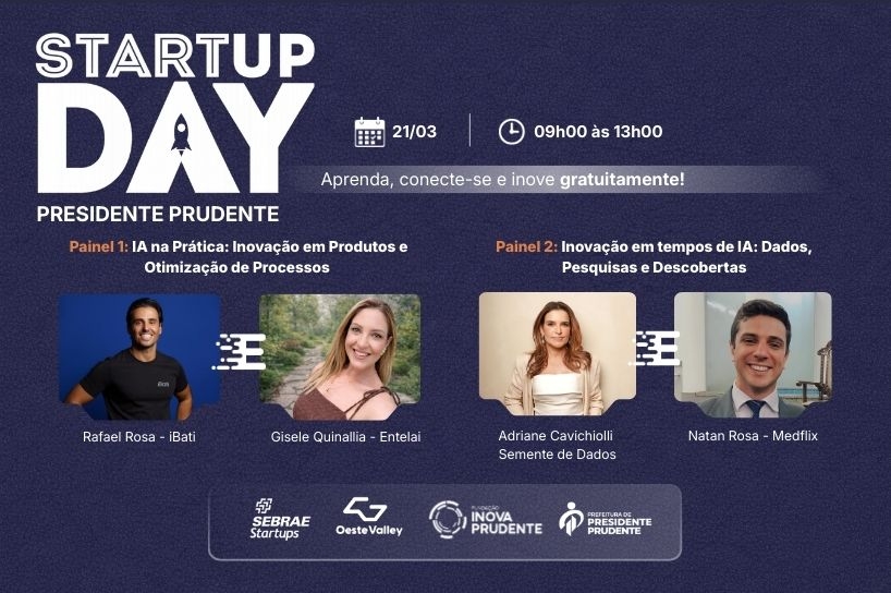 imagem Palestrantes da 12ª edição do Startup Day são revelados