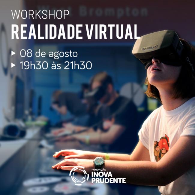 Quarta edição do workshop de realidade virtual ocorre no dia 8 de agosto na Inova