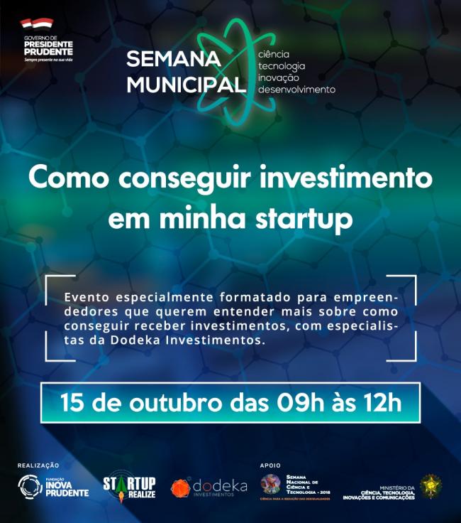 Semana de Ciência e Inovação tem início com palestra e workshop na próxima segunda