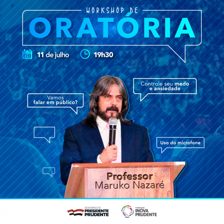 Oratória será tema de workshop na Inova