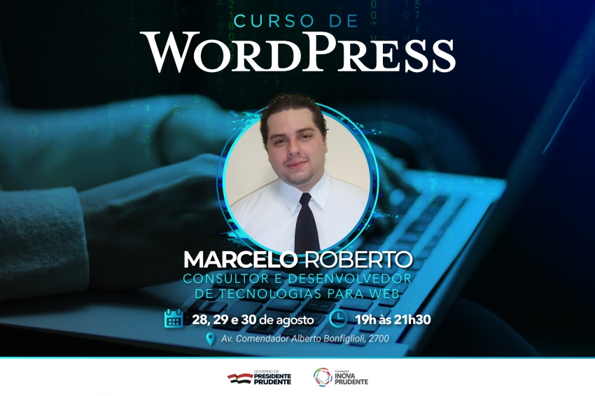 Inscrições abertas para curso de WordPress