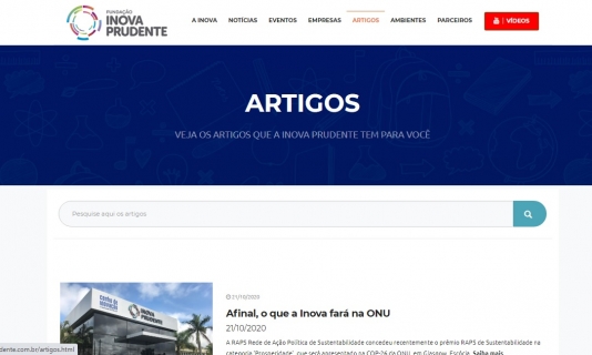 Inova cria portal para publicação de artigos de especialistas e mentores