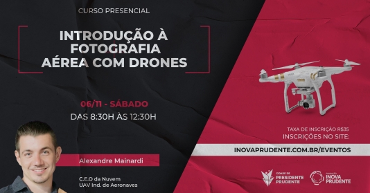 Minicurso de fotografia aérea com drones está com inscrições abertas