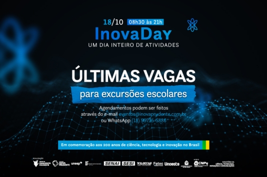 Últimos dias para escolas agendarem suas excursões ao InovaDay
