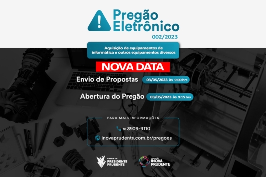Inova anuncia nova data para Pregão de aquisição de equipamentos eletrônicos