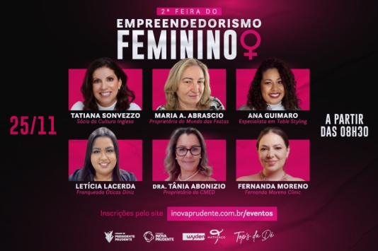 Inova divulga lista de palestrantes da 2ª Feira de Empreendedorismo Feminino