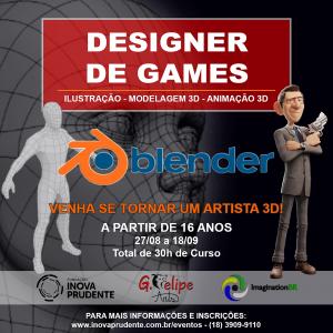 Inova Prudente está com inscrições abertas para curso de Designer de Games